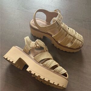 Wild Fable Beige Chunky Sandals